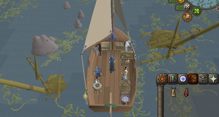 Example of how I position myself at merchant shipwrecks